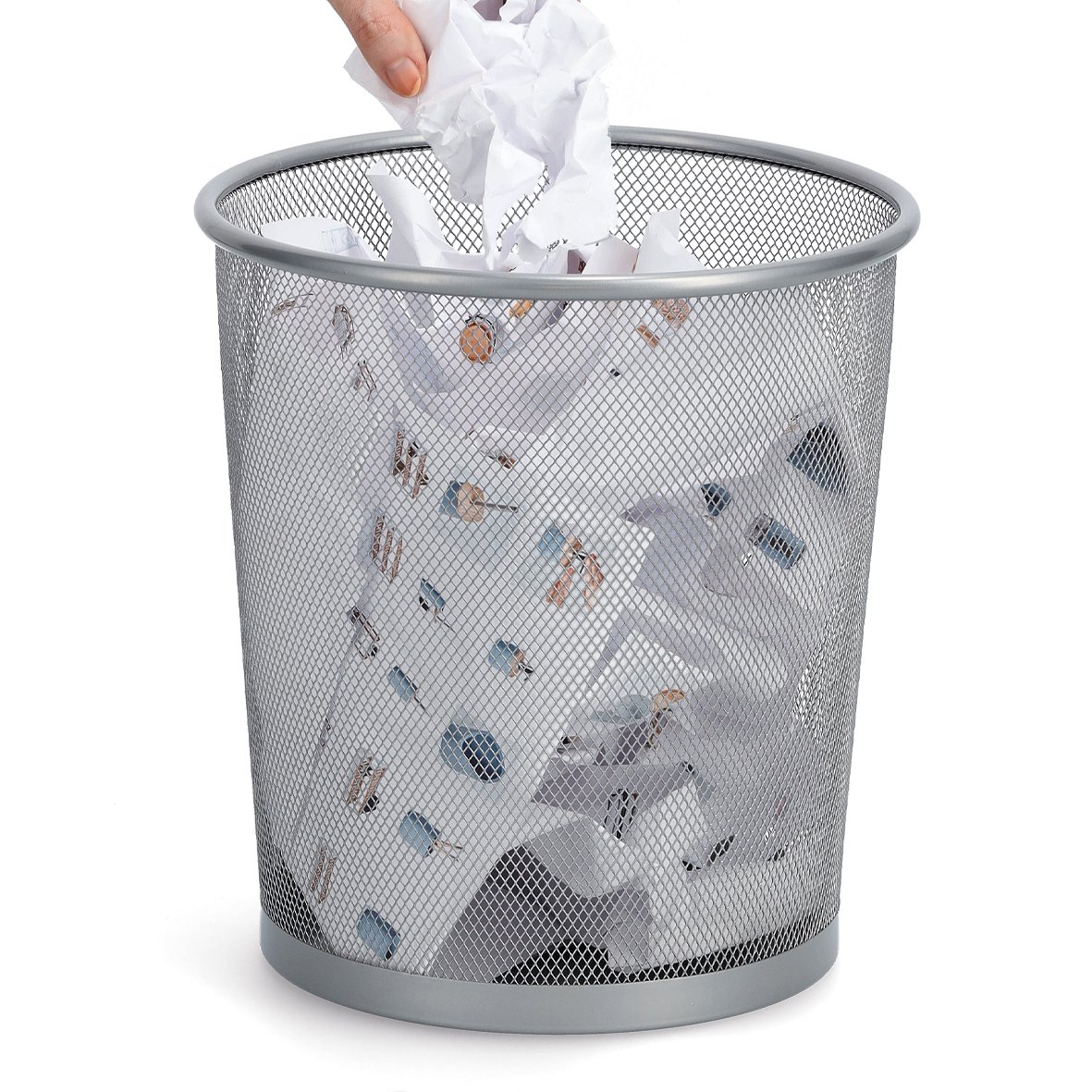 zeller-present-office-papierkorb-mesh-drahtmetall image 2