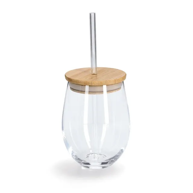 zeller-present-k-che-trinkglas-bambusdeckel-500-ml-glas image 1