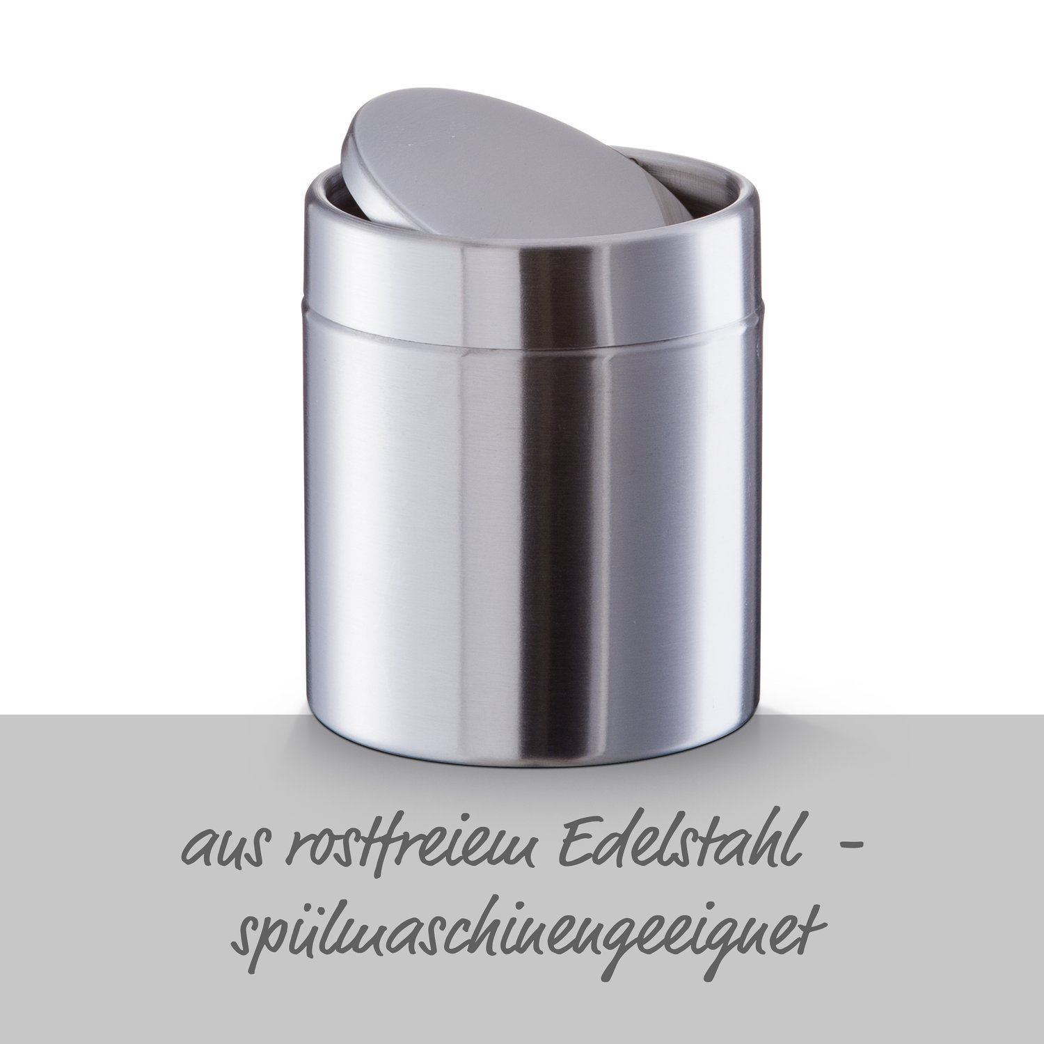 zeller-present-office-tischabfalleimer-edelstahl image 2