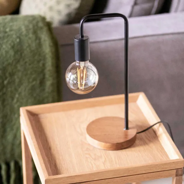 andrea-house-iluminaci-n-tischlampe-schwarz-holz-industrial image 1
