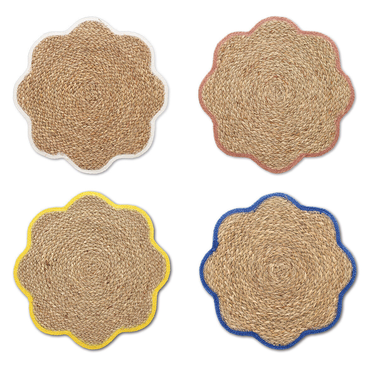 zeller-present-table-platzset-grasgeflecht-blau-bl-tenform image 2