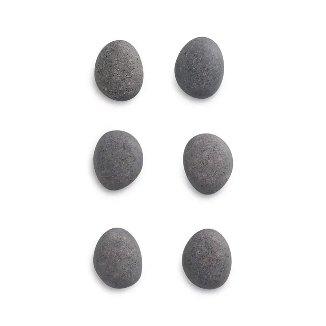 zeller-present-stone-magnet-set-6-tlg-polyresin-grau image 1
