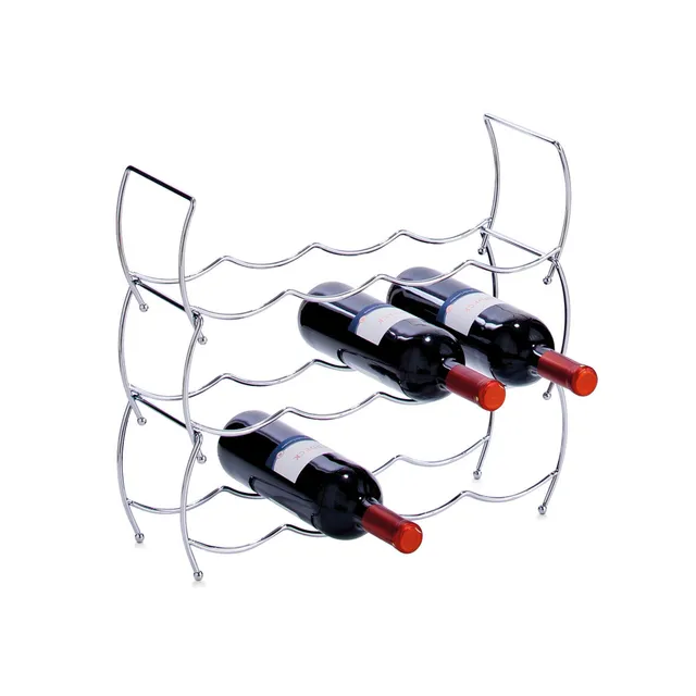 zeller-present-home-weinregal-set-12-flaschen-metall-3tlg image 1