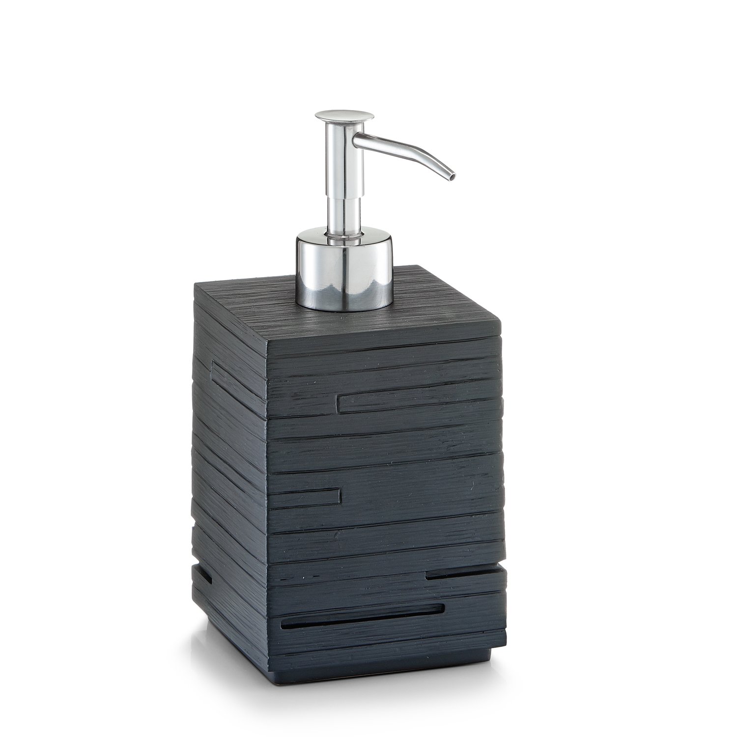 zeller-present-schiefer-seifenspender-polyresin-schwarz-440-ml image 1