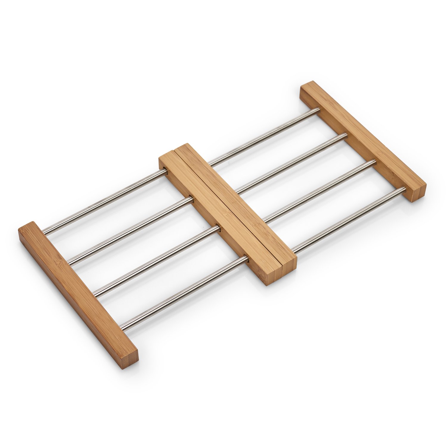 zeller-present-k-che-topfuntersetzer-ausziehbar-bambus-edelstahl image 2