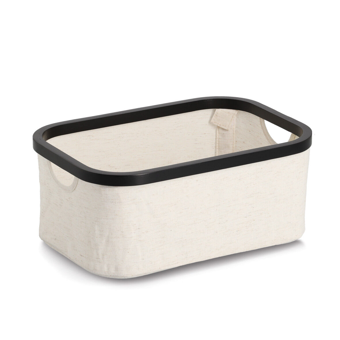 zeller-present-aufbewahrungskorb-polyester-bambus-creme-faltbar image 3