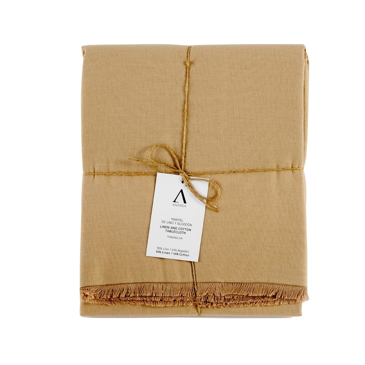 andrea-house-cocina-y-mesa-tischdecke-beige-leinen-240-cm-fransen image 2