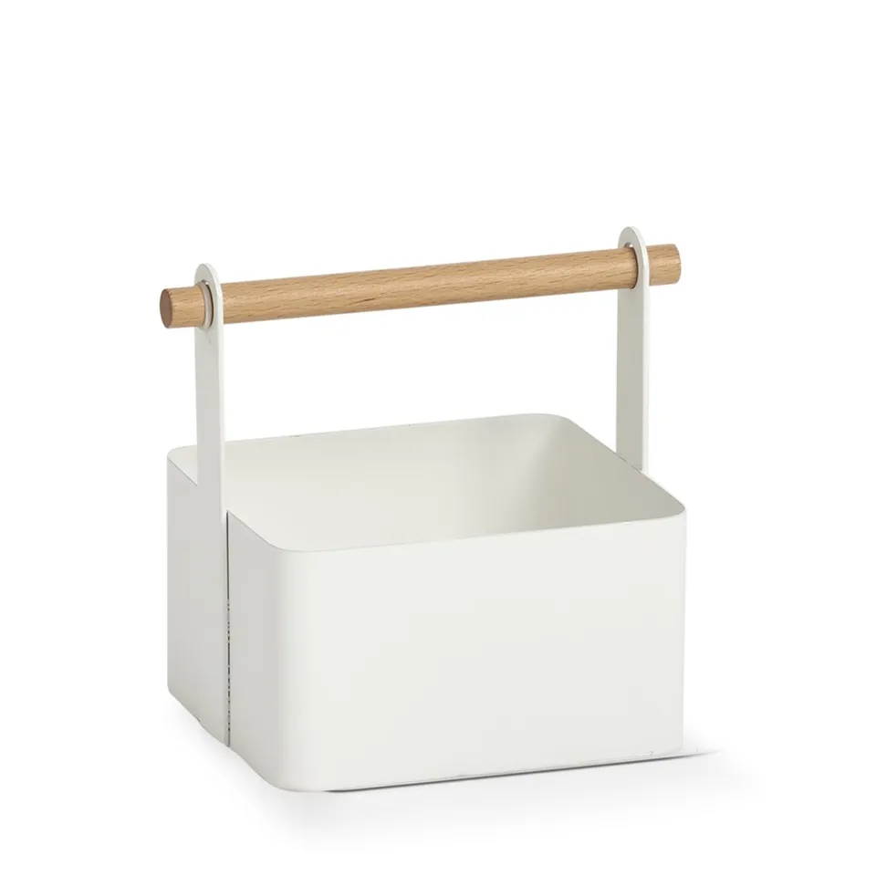 zeller-present-tragekorb-metall-buche-wei-scandi image 1