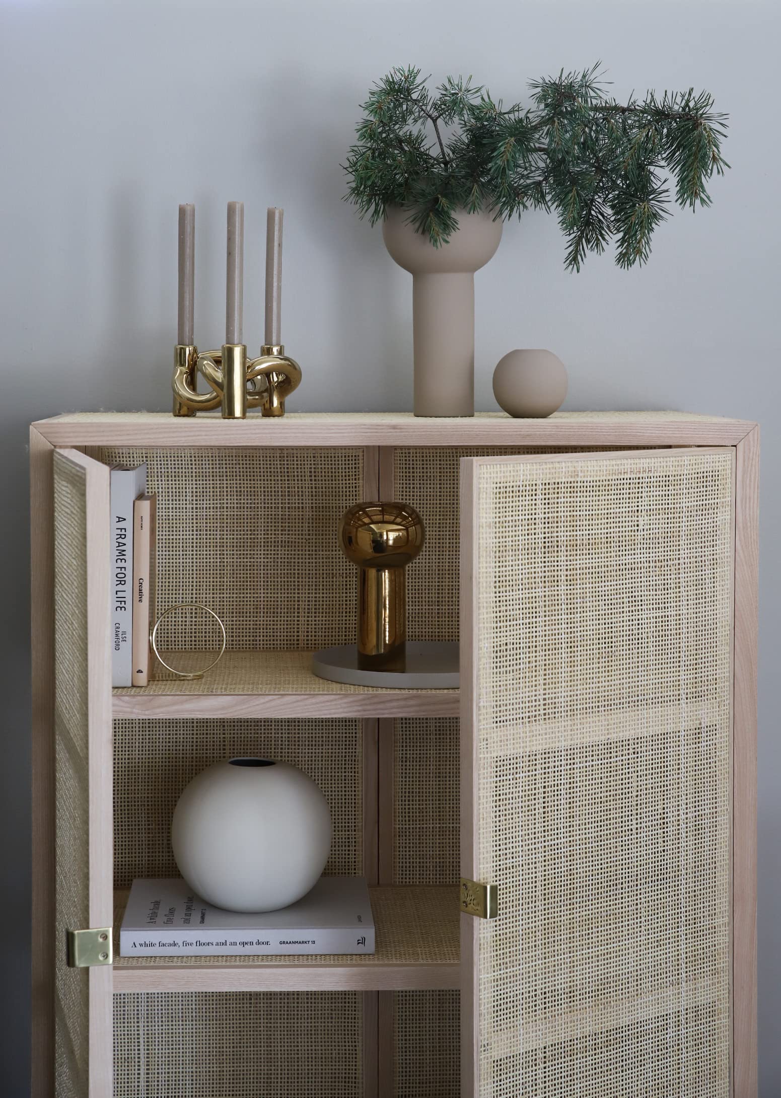 cooee-design-pillar-vase-gold-24-cm-keramik-matt image 3