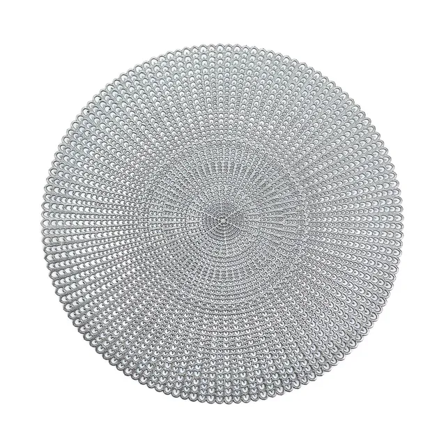 zeller-present-cut-out-platzset-rund-silber-kunststoff image 1