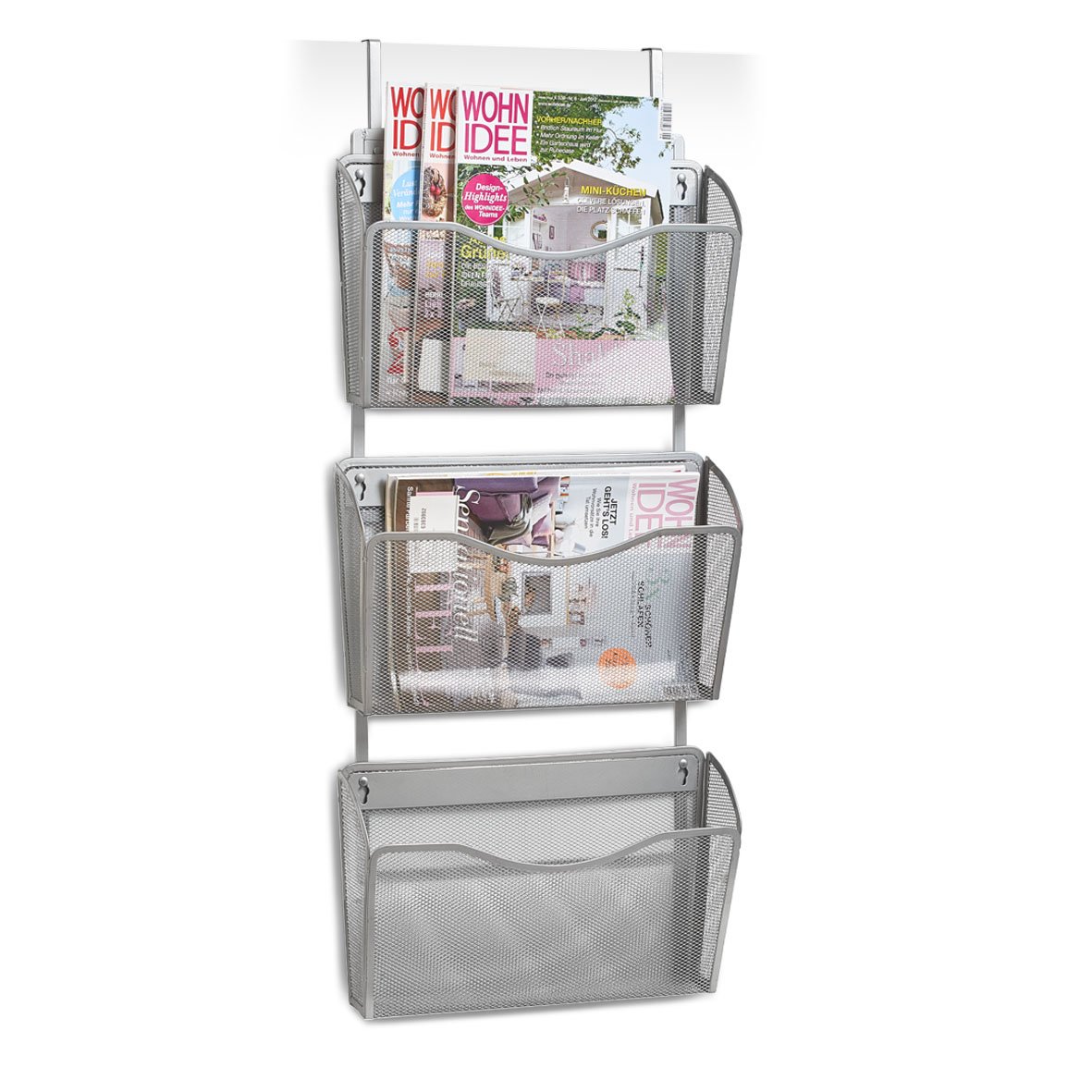 zeller-present-wand-magazinhalter-mesh-3-f-cher image 2
