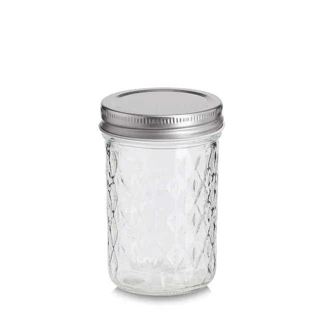 zeller-k-che-vorratsglas-250-ml-metalldeckel-muster image 1