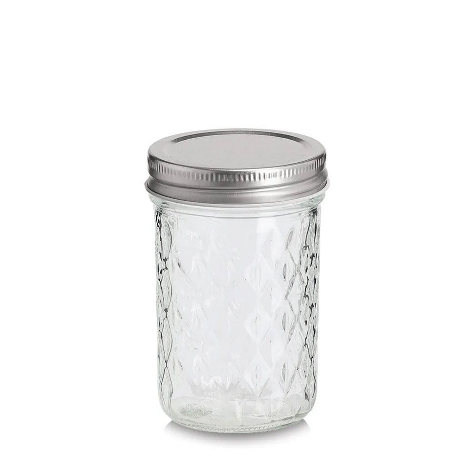 zeller-k-che-vorratsglas-250-ml-metalldeckel-muster image 1