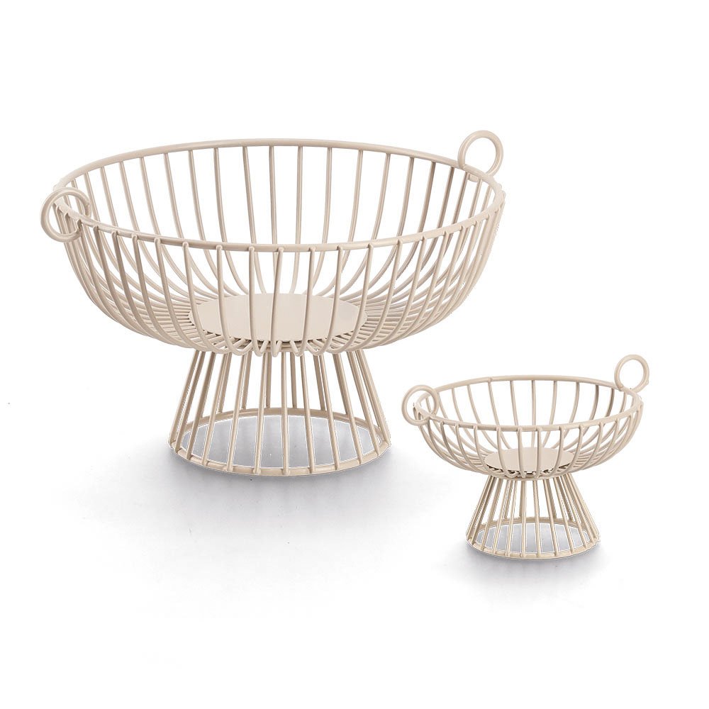 zeller-k-che-obstkorb-obstschale-metall-beige image 2