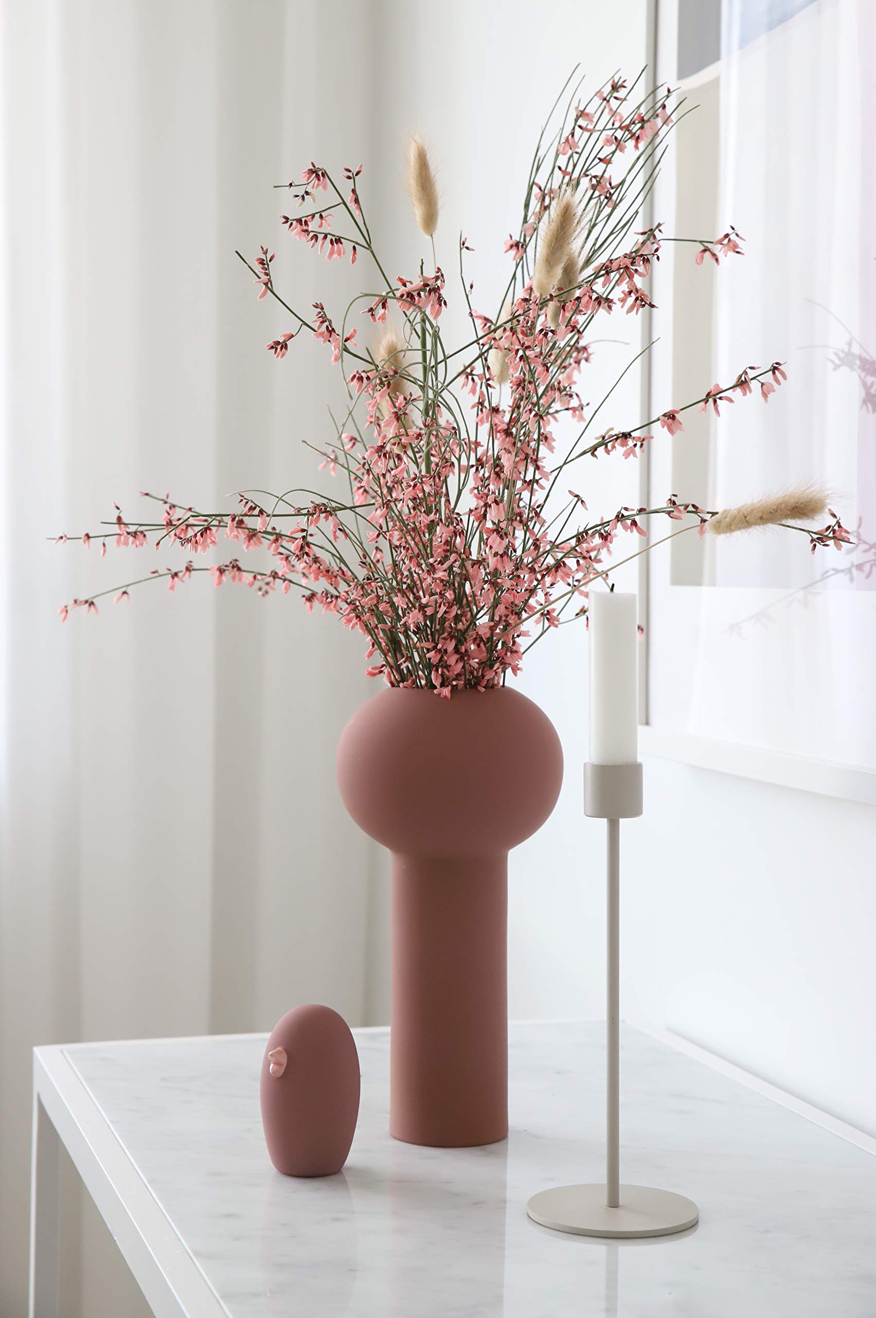 cooee-design-pillar-vase-keramikvase-cinder-rose-24-cm-matt image 3