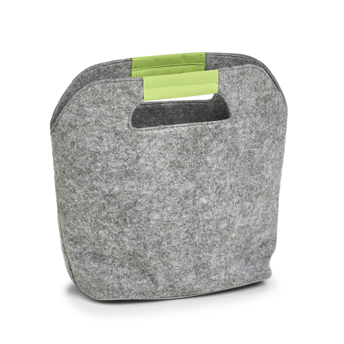 zeller-present-k-che-k-hltasche-filz-grau-gr-n-26-cm image 1