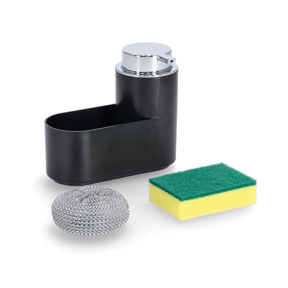 zeller-present-bad-seifenspender-set-3-tlg-kunststoff-schwarz-sp-le image 3