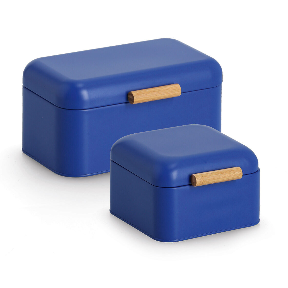 zeller-present-k-che-brotkasten-metall-brotbox-blau-retro image 4