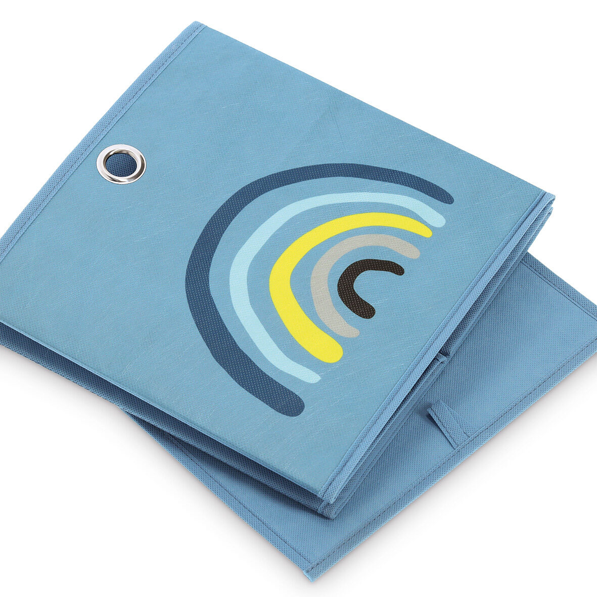 zeller-present-kids-aufbewahrungsbox-blue-rainbow-vlies-blau image 3