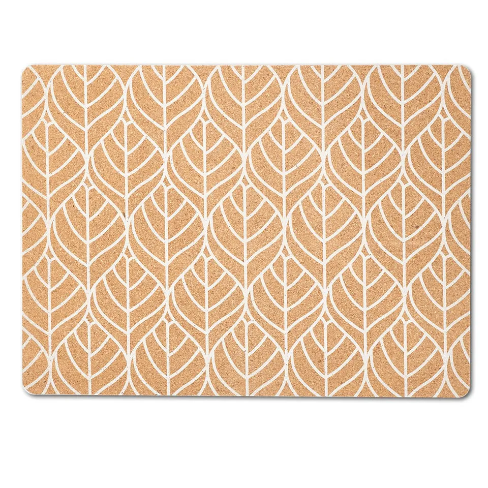 zeller-present-table-platzset-graphic-leave-kork-wei image 1