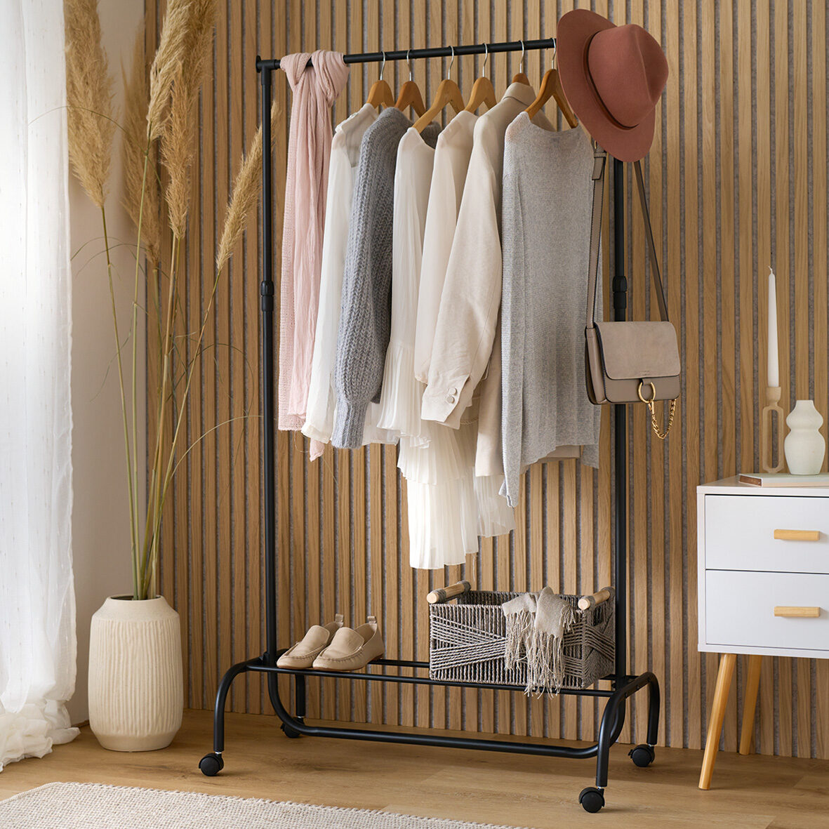 zeller-present-home-living-rollkleiderst-nder-schwarz-h-henverstellbar image 7