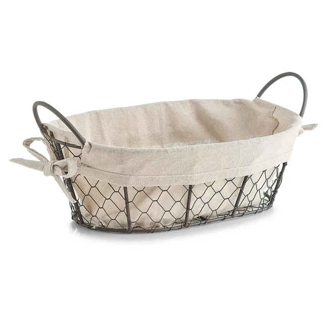 zeller-present-k-che-brotkorb-countrystyle-metall-mit-beutel image 1