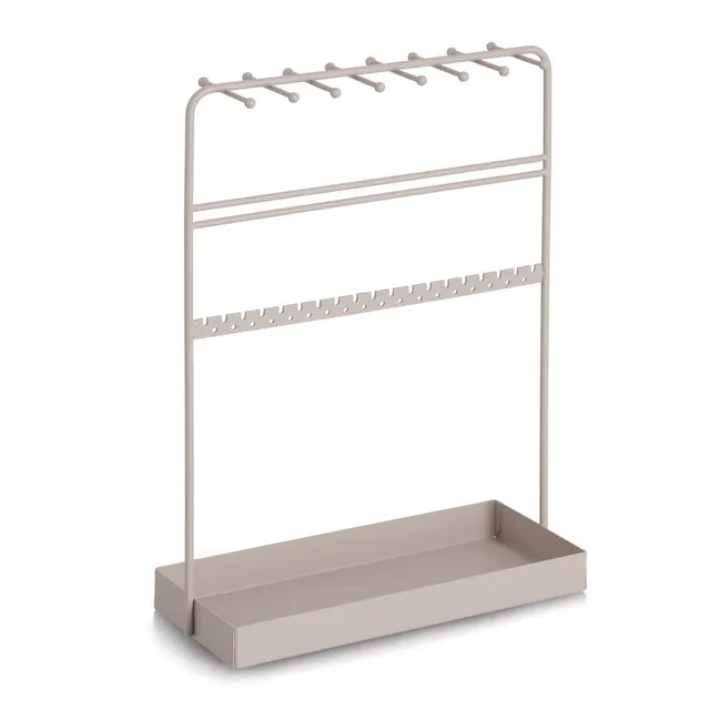 zeller-present-bad-schmuck-organizer-metall-greige-ketten-ringe image 1