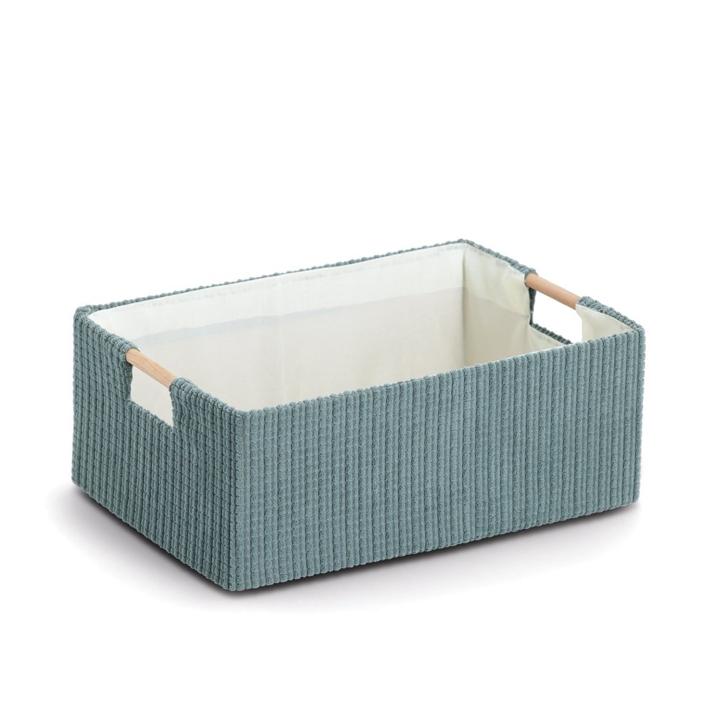 zeller-present-home-living-aufbewahrungskorb-baumwolle-holzgriffe image 1