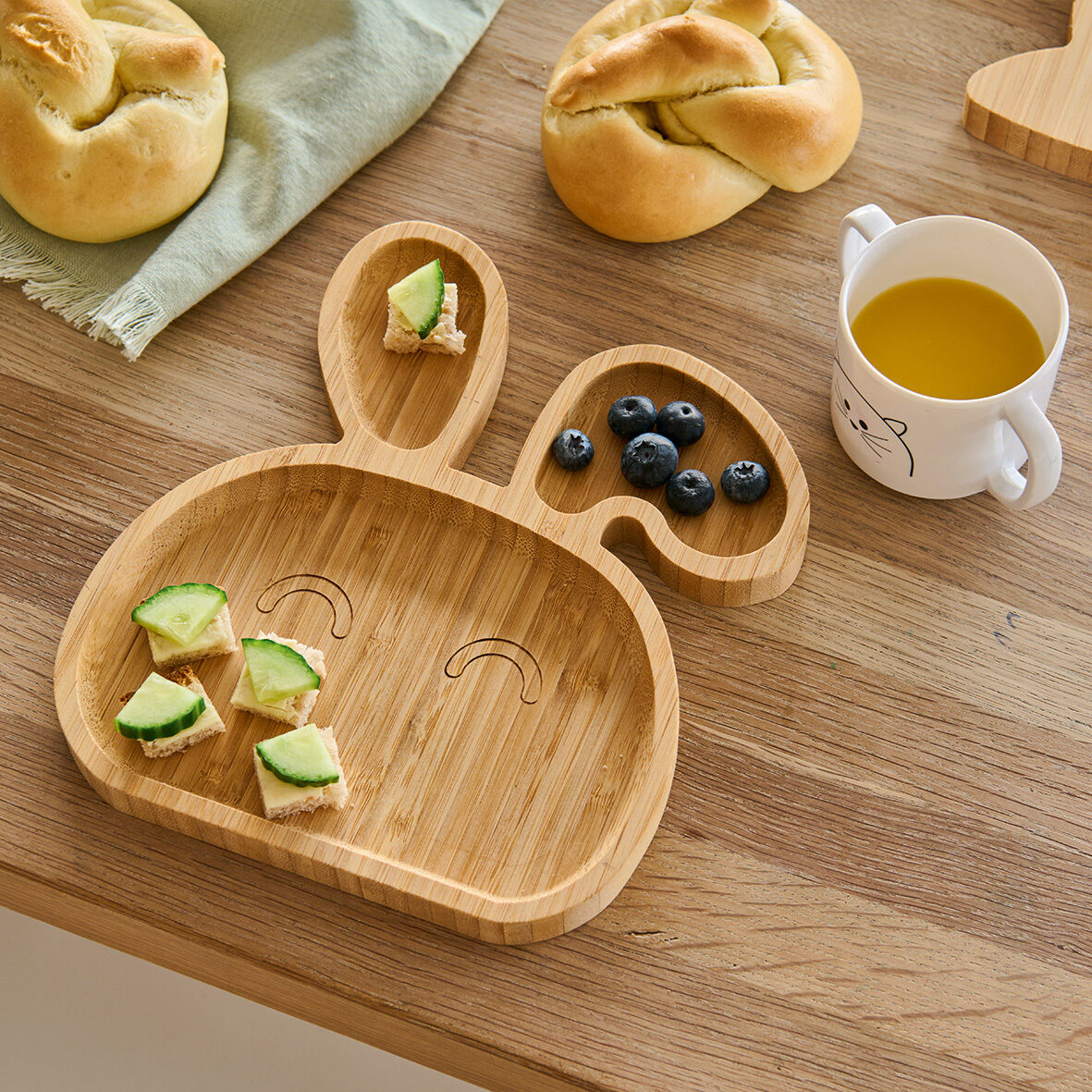 zeller-kids-snackteller-hase-bambus-3-f-cher-kinder image 6