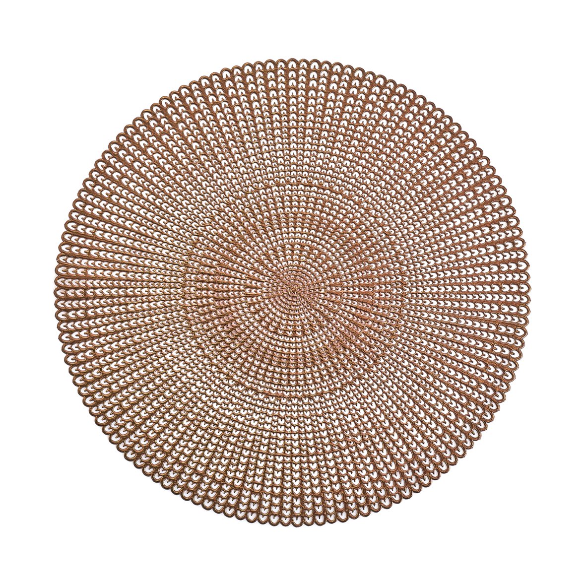 zeller-present-cut-out-platzset-kunststoff-rund-kupfer image 1