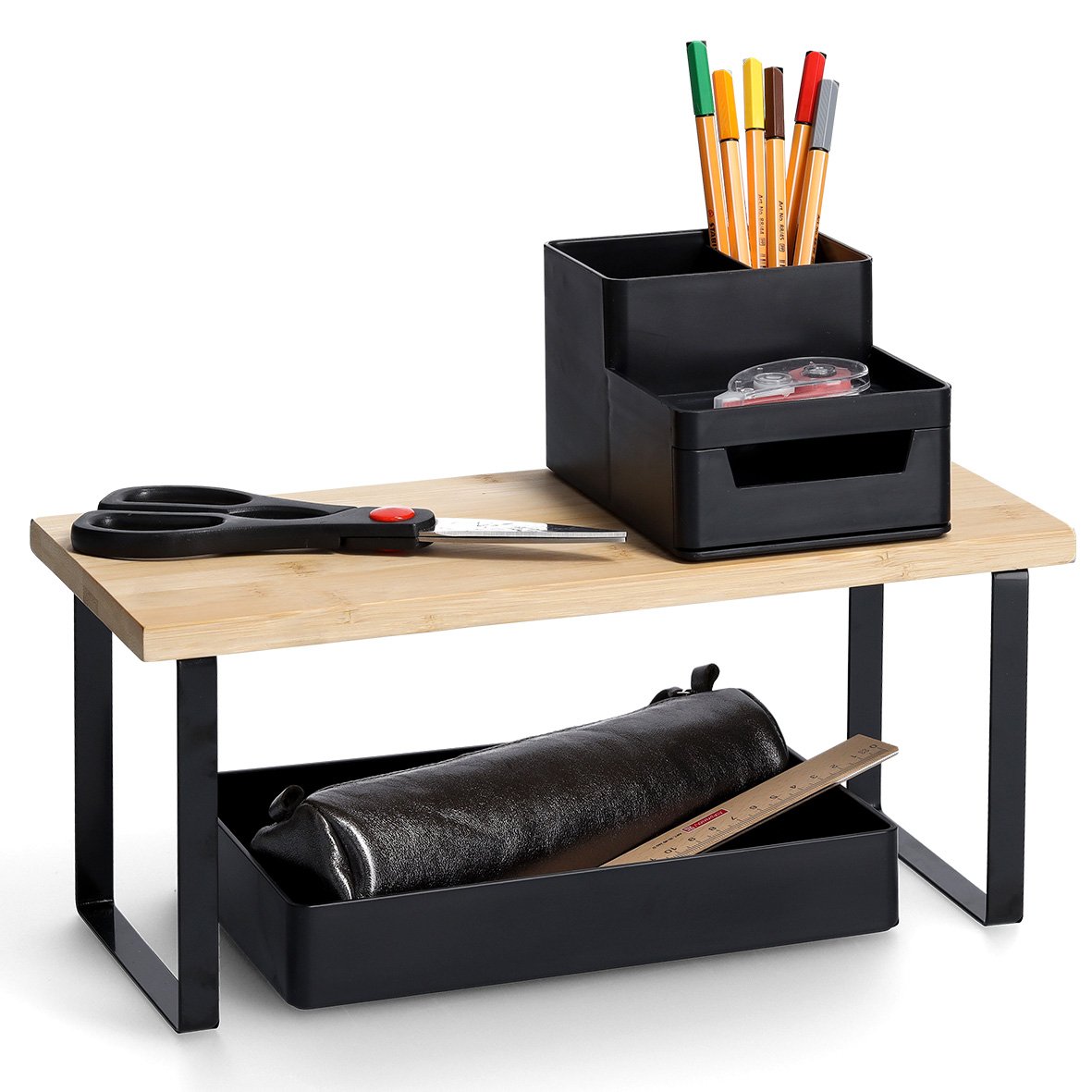 zeller-home-living-regal-bambus-metall-schwarz-klein image 4