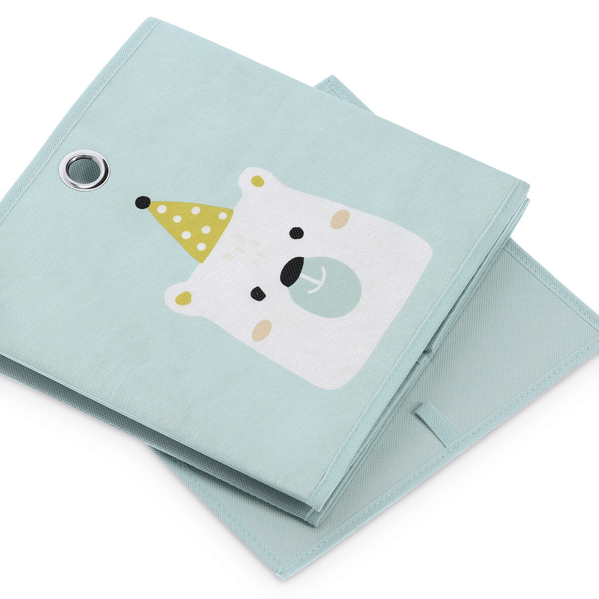 zeller-present-icebear-aufbewahrungsbox-vlies-mint-28cm image 3