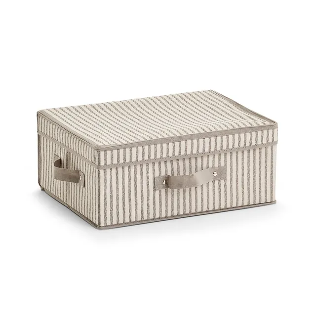 zeller-present-k-che-aufbewahrungsbox-stripes-vlies-beige image 1