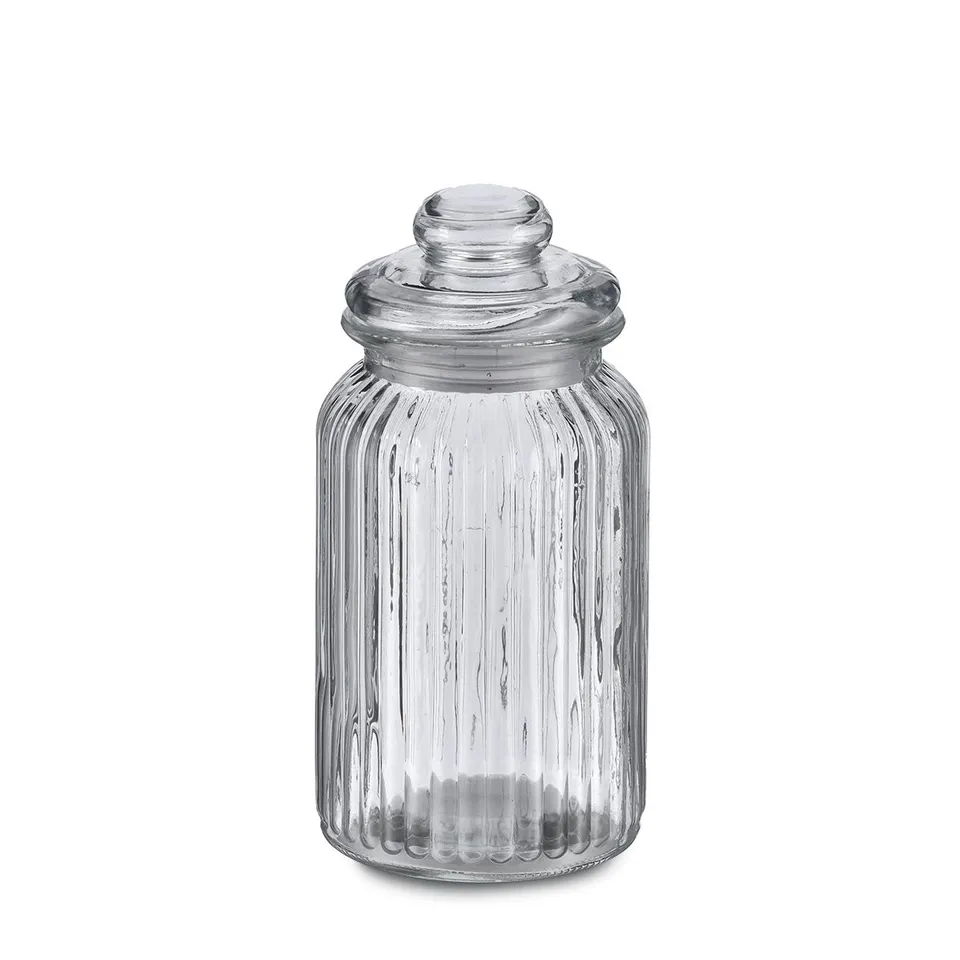 zeller-present-k-che-vorratsglas-nostalgie-1200-ml-silikonring image 1
