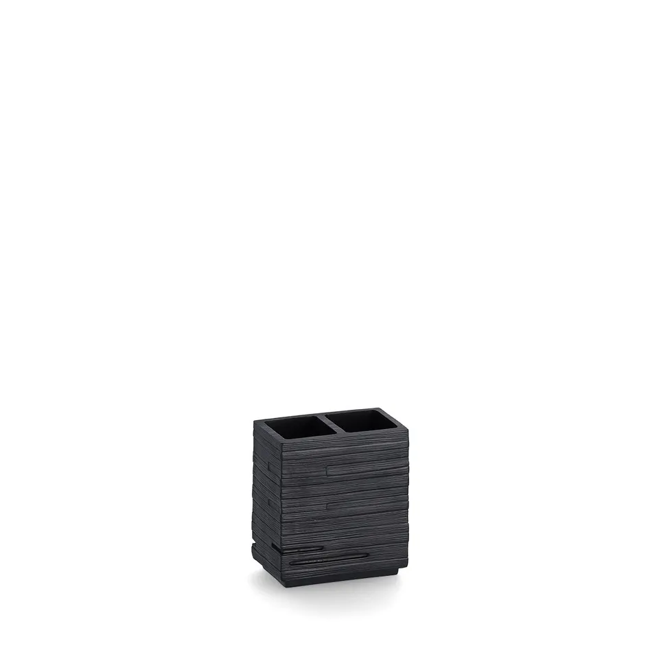 zeller-present-schiefer-zahnb-rstenhalter-polyresin-schwarz image 1