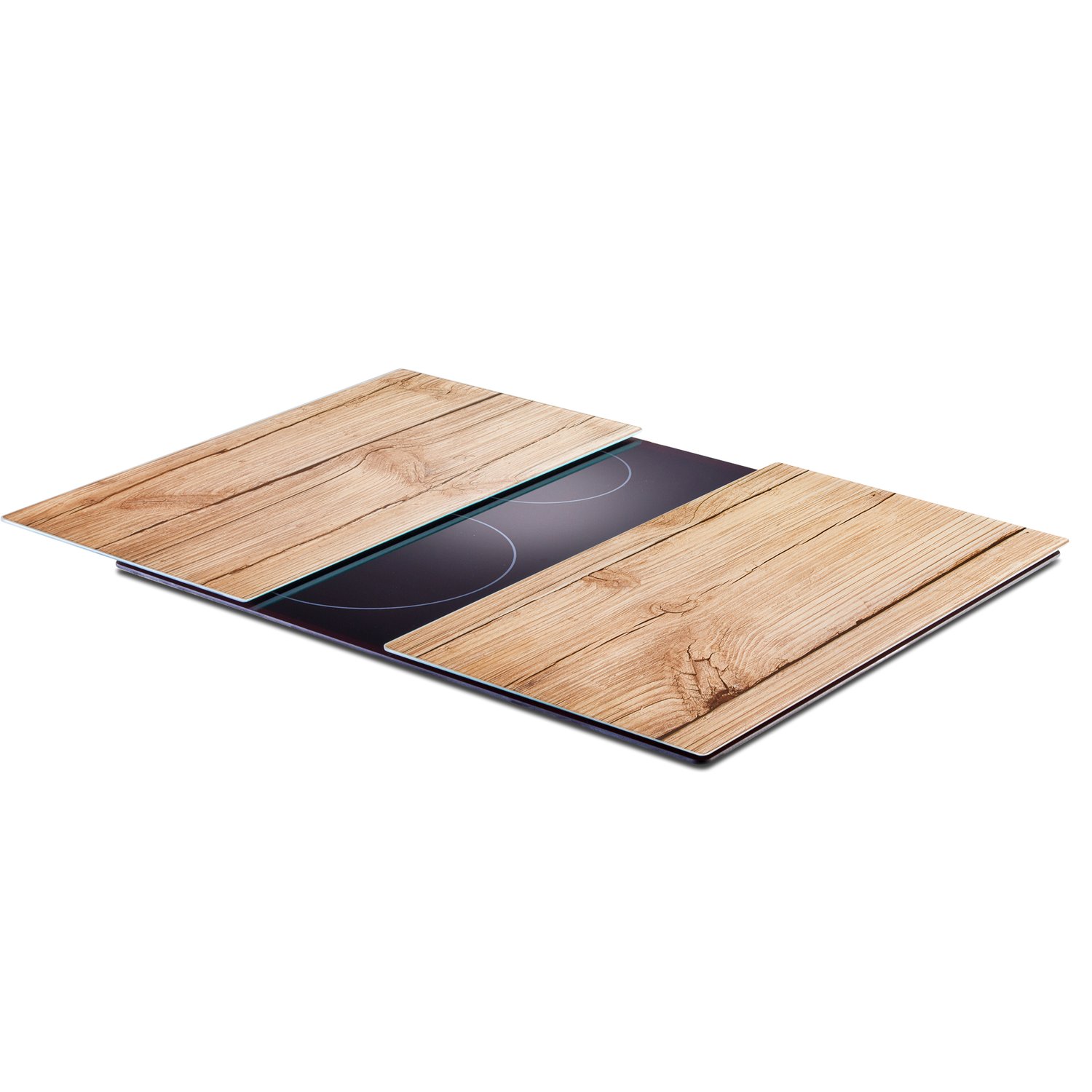zeller-present-wood-herdabdeckung-schneideplatte-2-tlg-glas image 4