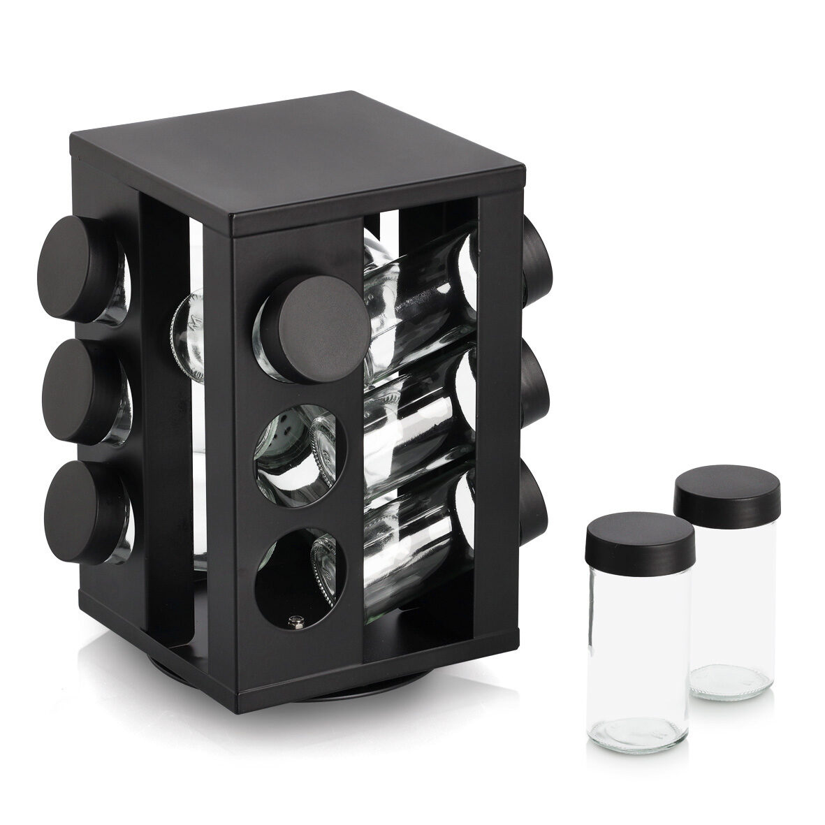 zeller-k-che-gew-rzrondell-12-gl-ser-schwarz-metall-glas image 4
