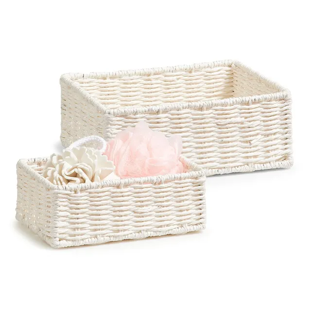 zeller-present-home-living-aufbewahrungsk-rbchen-set-2-tlg-papier image 1