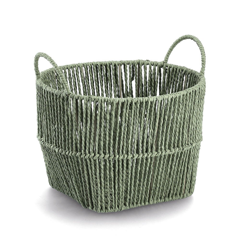 zeller-present-aufbewahrungskorb-papiergeflecht-salbei image 1