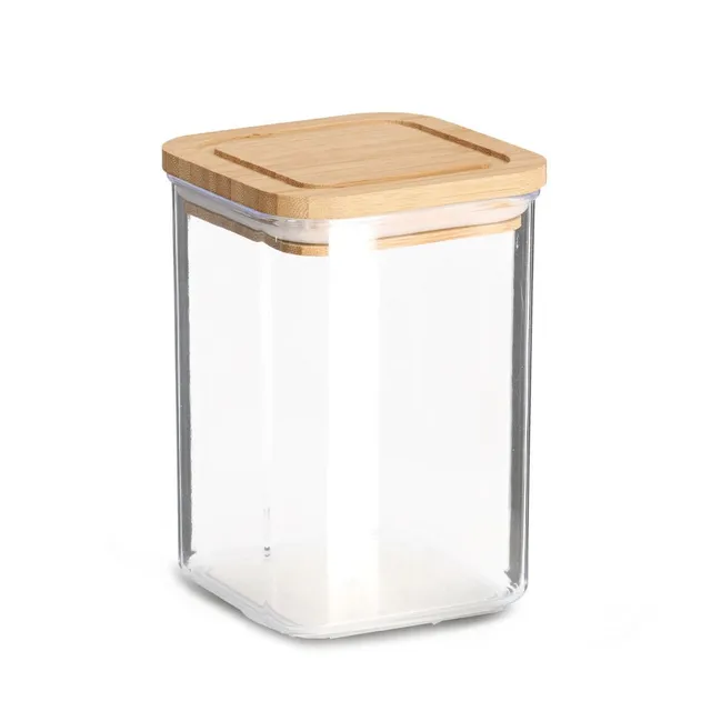 zeller-present-k-che-vorratsdose-800-ml-bambusdeckel-stapelbar image 1