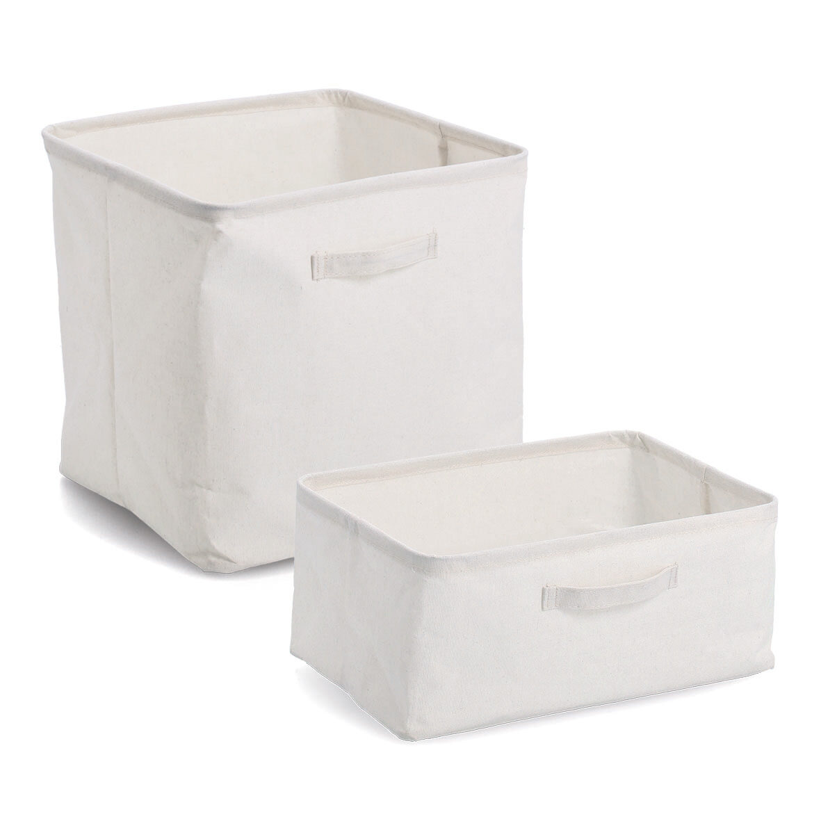 zeller-present-home-living-aufbewahrungsbox-creme-faltbar image 2