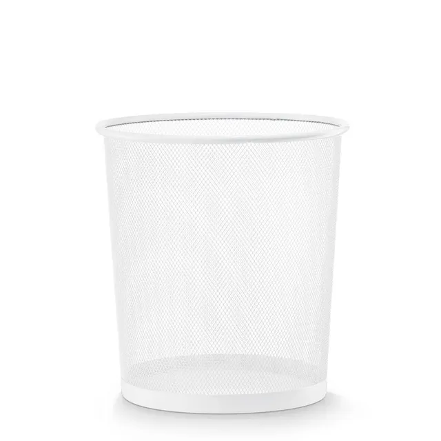 zeller-present-office-mesh-papierkorb-wei-drahtmetall image 1