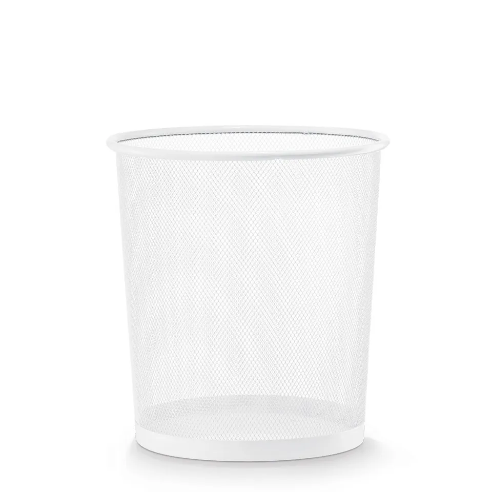 zeller-present-office-mesh-papierkorb-wei-drahtmetall image 1