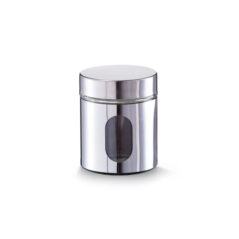 zeller-present-k-che-vorratsglas-600-ml-edelstahl-aufbewahrungsglas image 1