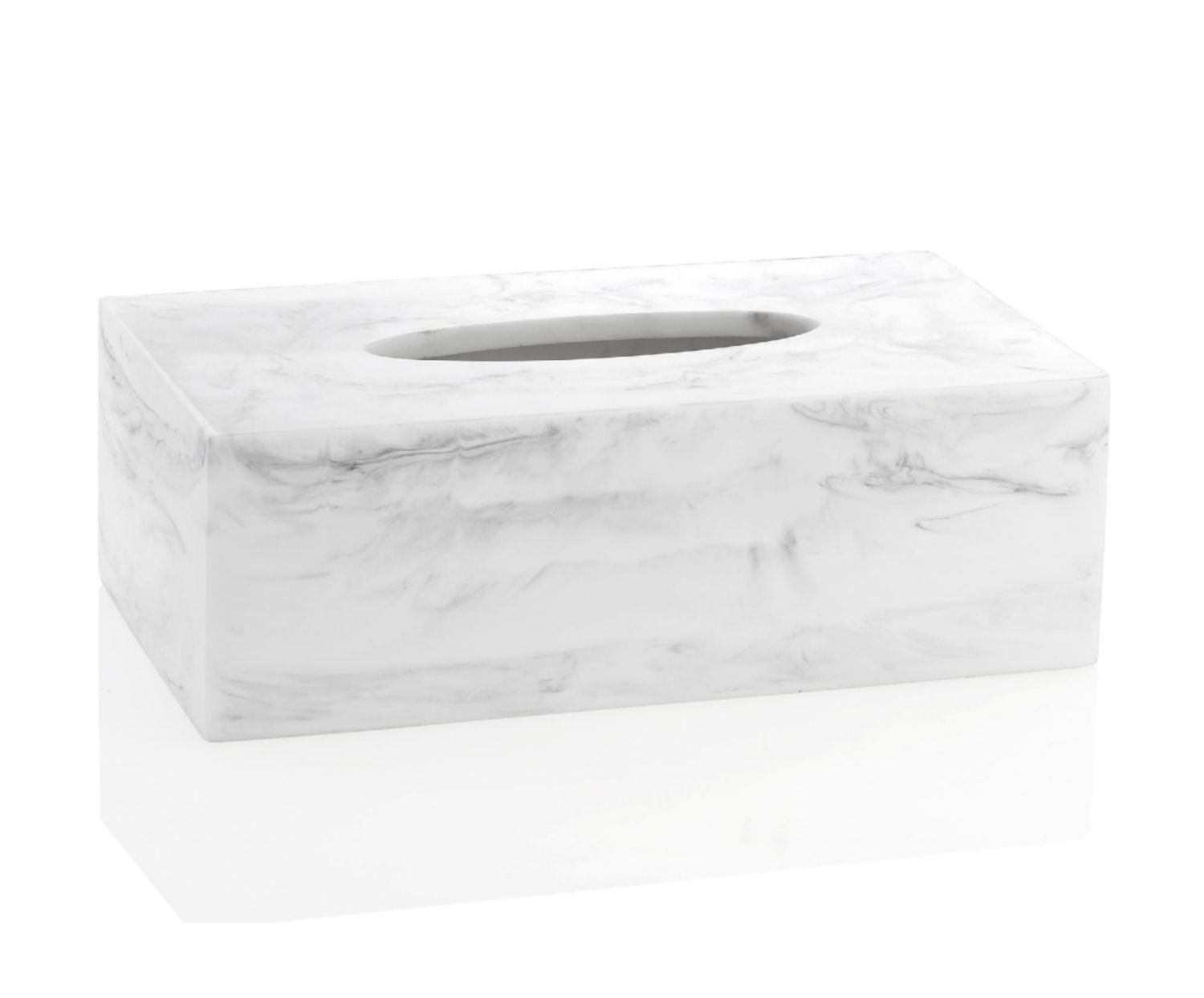 andrea-house-taschentuchbox-marmor-wei image 2