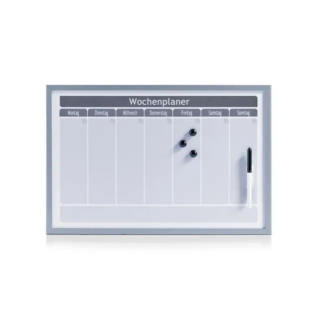 zeller-present-office-wochenplaner-magnetisch-alugrau image 1