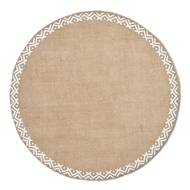 zeller-present-table-platzset-ethno-jute-natur-rund image 1