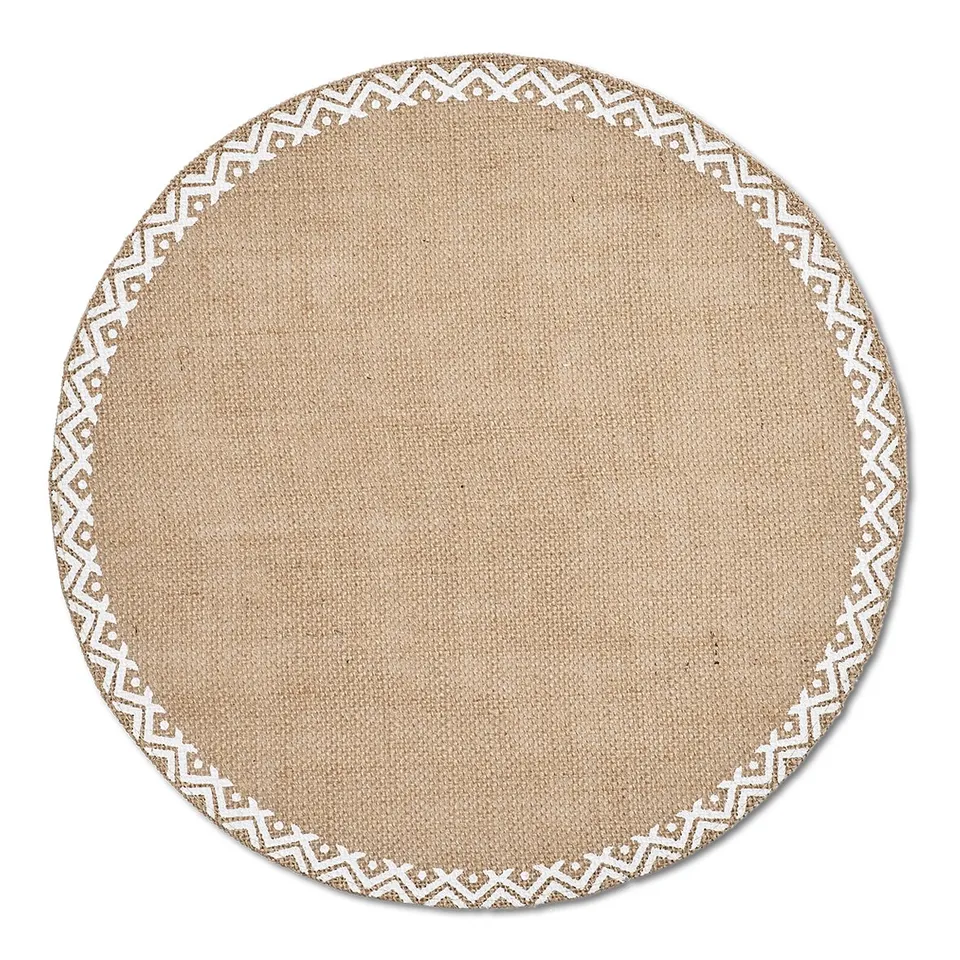 zeller-present-table-platzset-ethno-jute-natur-rund image 1