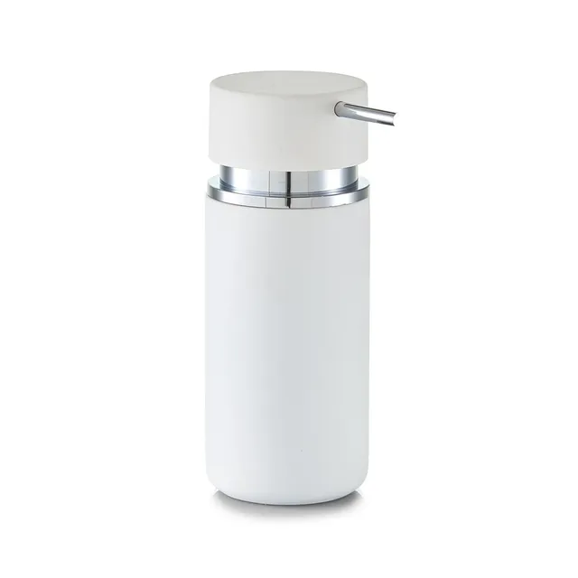 zeller-bad-rubber-seifenspender-keramik-wei-300-ml image 1