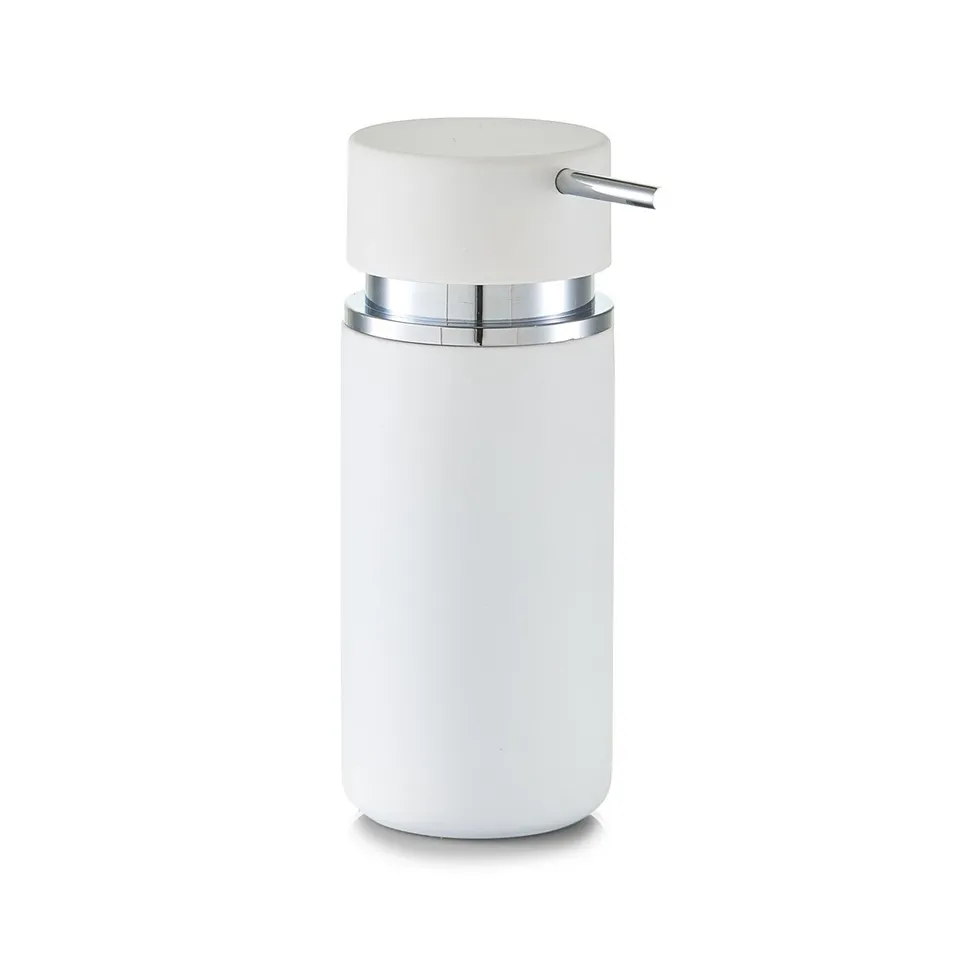 zeller-bad-rubber-seifenspender-keramik-wei-300-ml image 1